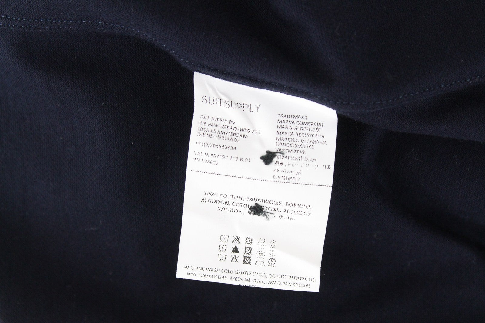 SUITSUPPLY Men's Formal Shirt ~XS Dark Navy Extra Slim Pure Cotton Casual