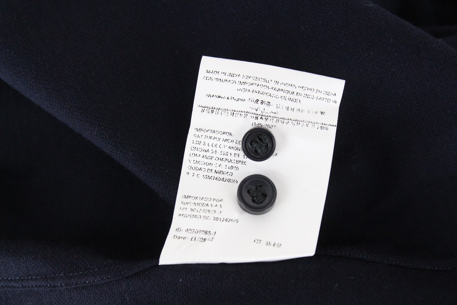 SUITSUPPLY Men's Formal Shirt ~XS Dark Navy Extra Slim Pure Cotton Casual