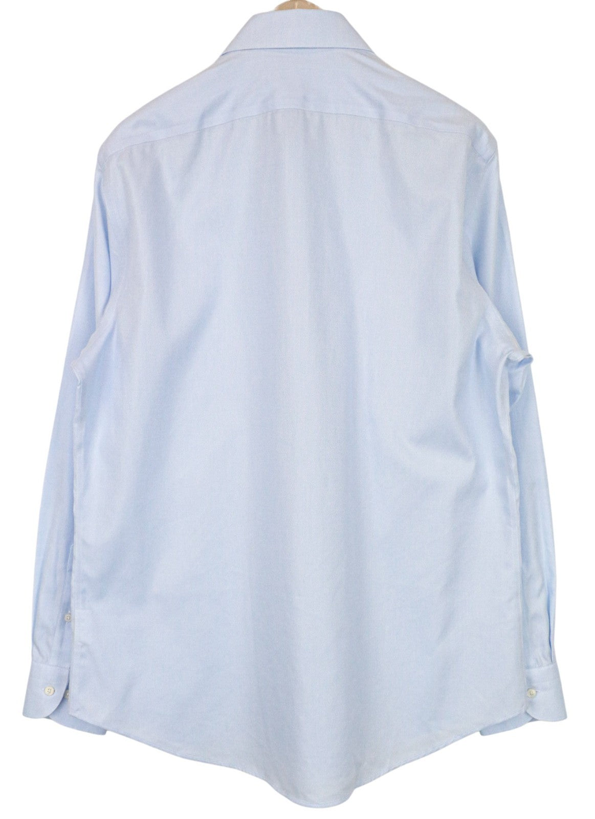 SUITSUPPLY Men's Formal Shirt 43/17 Blue Slim Pure Cotton Cutaway Button Up