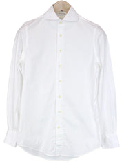 SUITSUPPLY Men's Formal Shirt 35/13 1/2 White Pure Cotton Button-Up Extra Slim