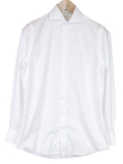 SUITSUPPLY Men's Formal Shirt 39 White Pure Cotton Extra Slim Long Sleeve