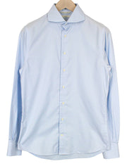 SUITSUPPLY Traveller Men's Formal Shirt 38/15 Light Blue Slim Pure Cotton