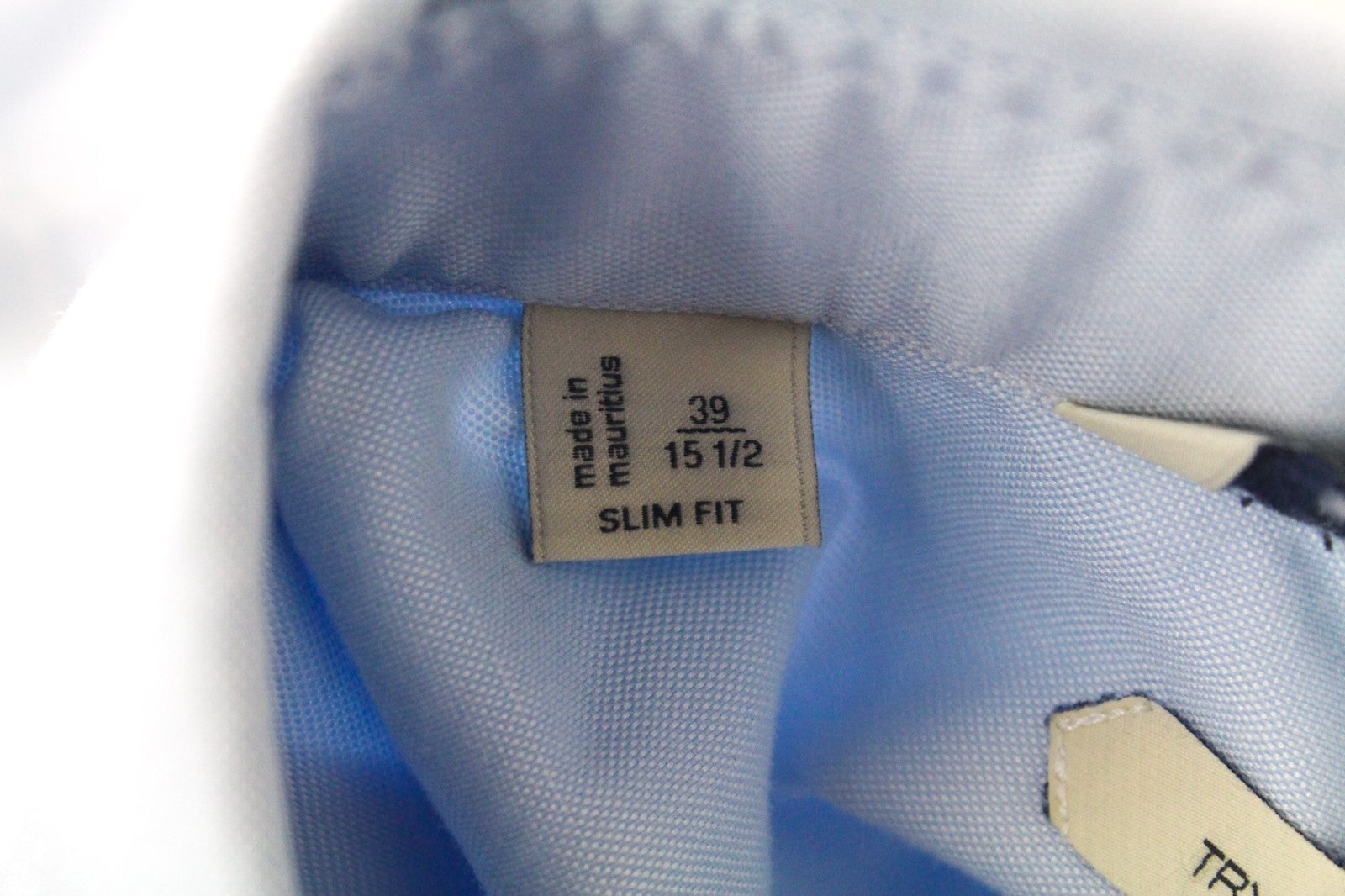 SUITSUPPLY Men's Formal Shirt 39/15 1/2 Light Blue Slim Pure Cotton Try On