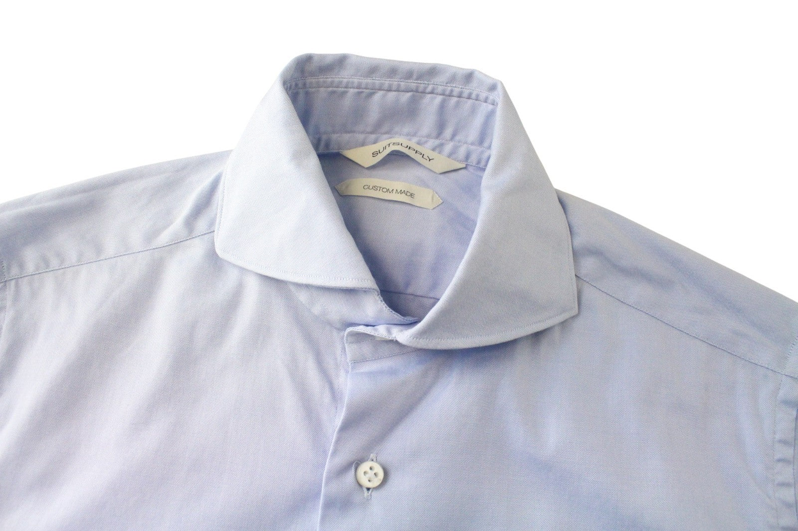 SUITSUPPLY Men's Formal Shirt 35/13 1/2 Light Blue Slim Extra Slim Pure Cotton