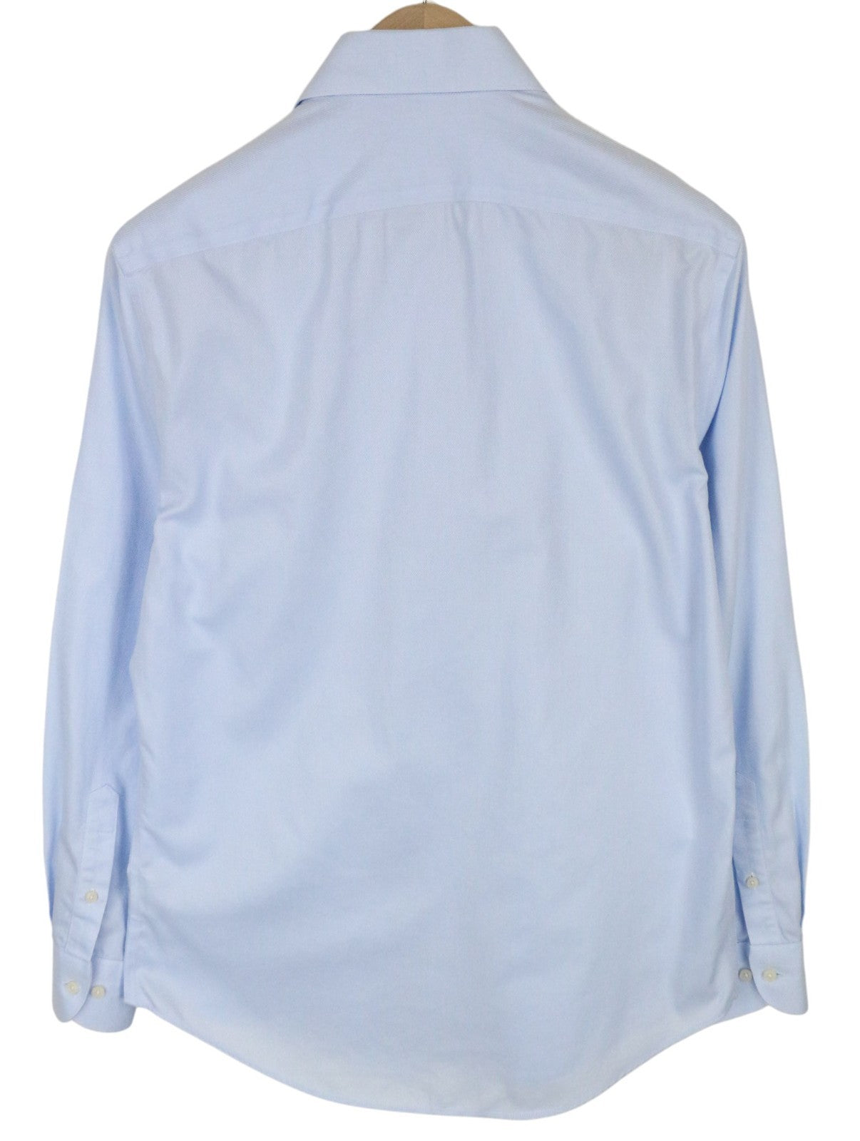 SUITSUPPLY Men's Formal Shirt 39/15 1/2 Blue Slim Melange Pure Cotton Try On