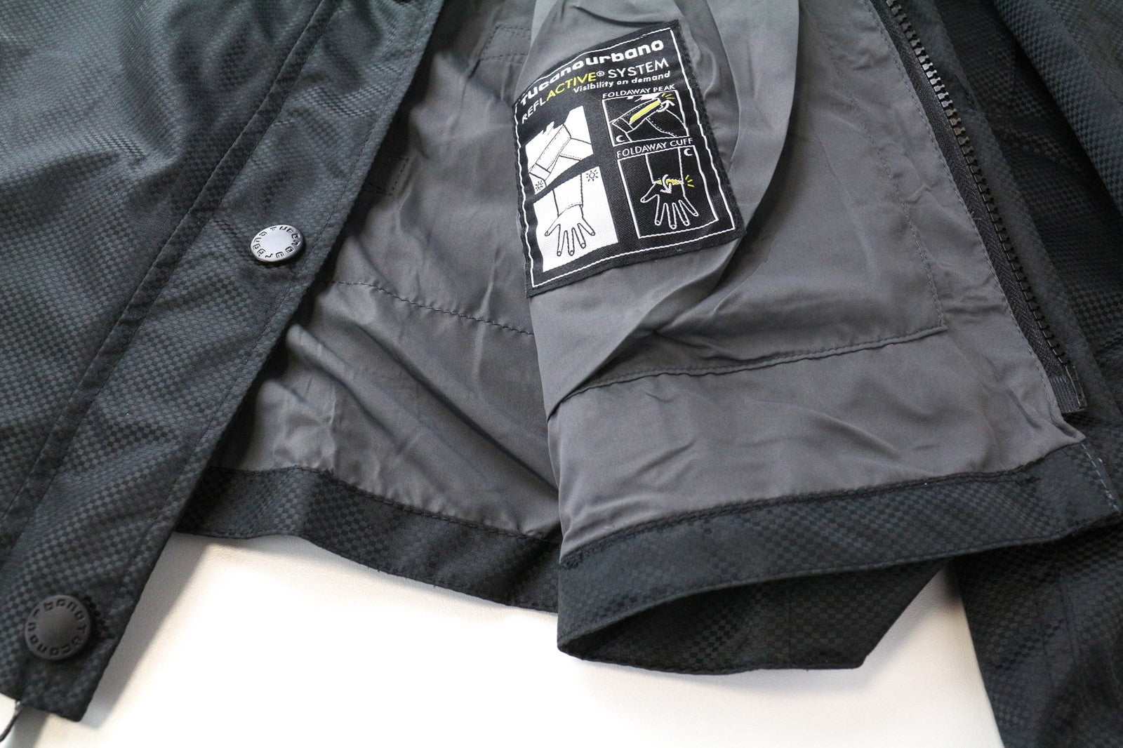 TUCANO URBANO Tina Women's Moto Jacket S Black PVC-Free Lined Windbreaker