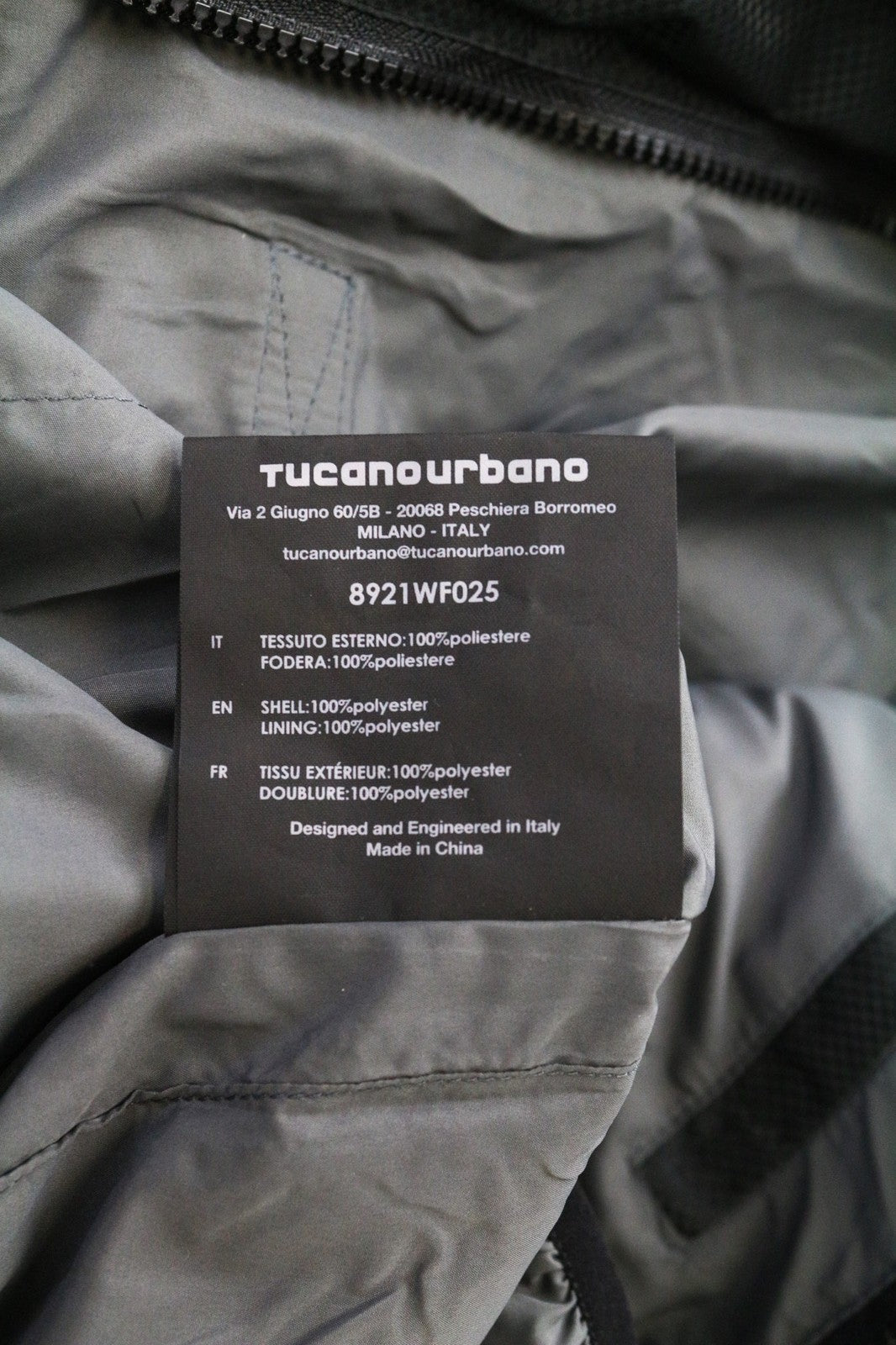 TUCANO URBANO Tina Women's Moto Jacket S Black PVC-Free Lined Windbreaker