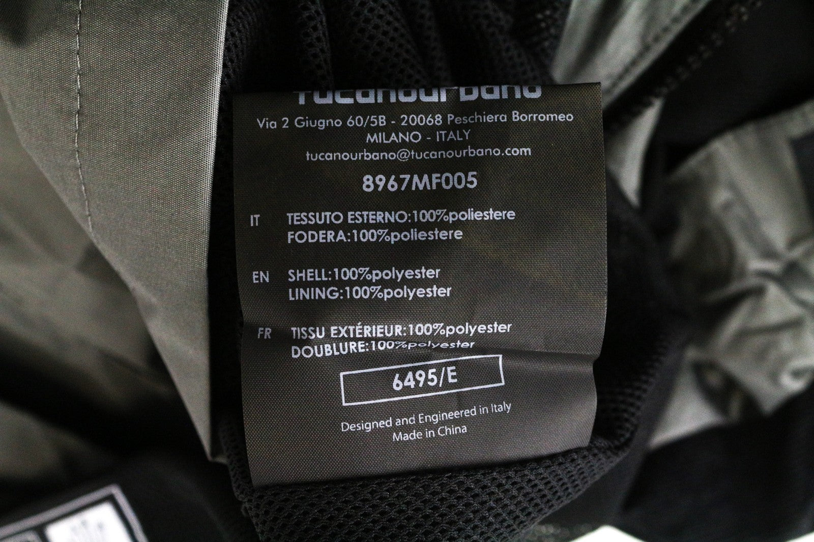 TUCANO URBANO New Tucanji Men's Grey Jacket M Waterproof Belted Moto Coat