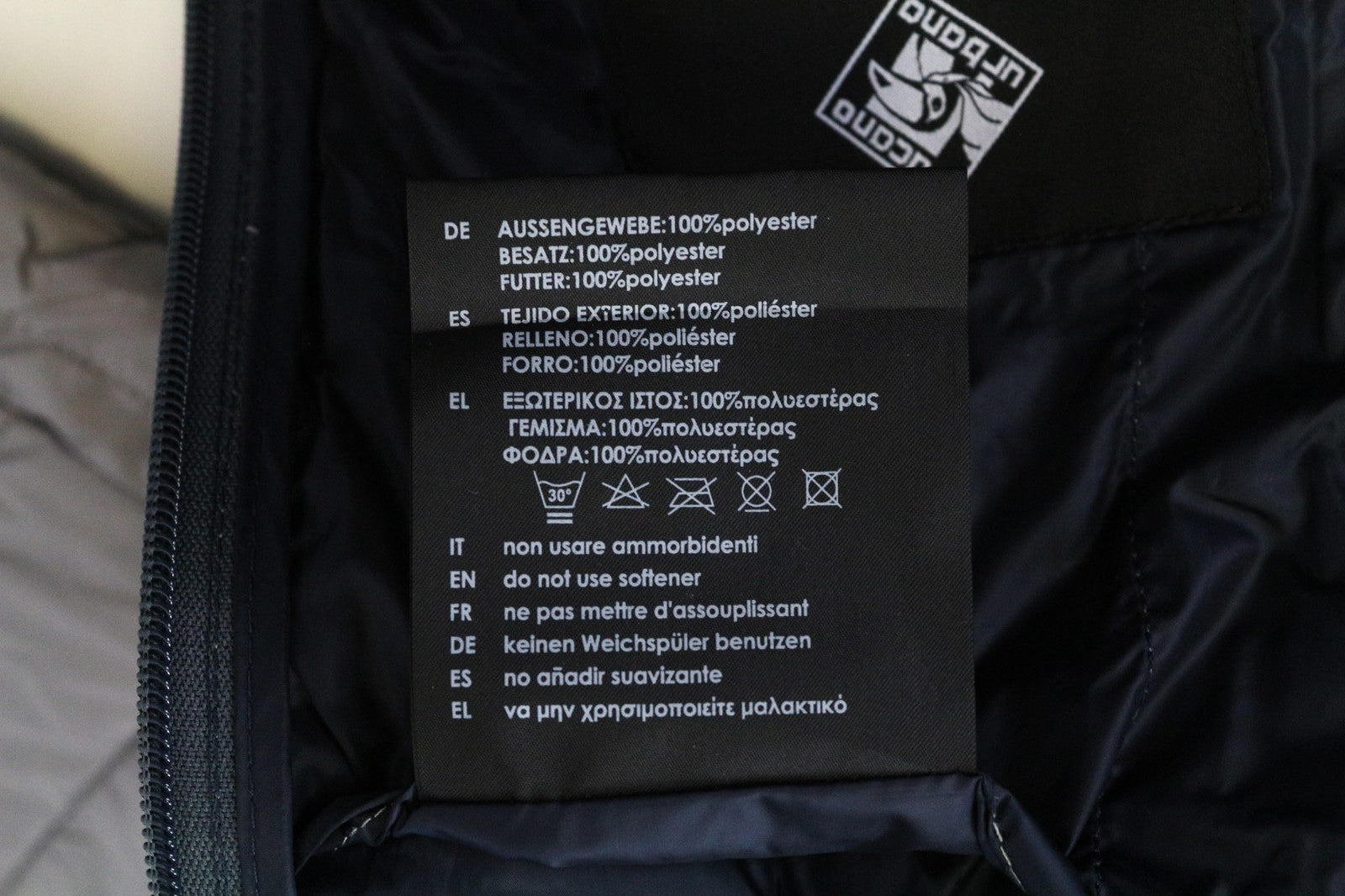 TUCANO URBANO Lot Pack Men's Grey Jacket M Thermal Lined Zipped Windbreaker