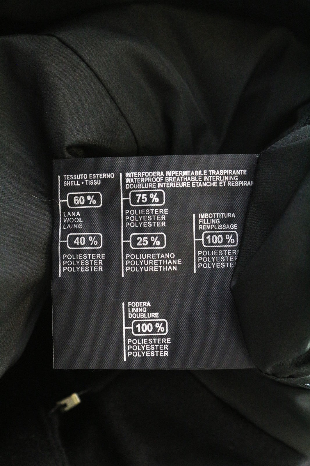 TUCANO URBANO New Carmen Women's Black IT40 Wool Blend Moto Style Coat