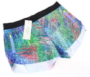 SWEATY BETTY Triple Jump Women's Blue XL Printed Sports Shorts Activewear