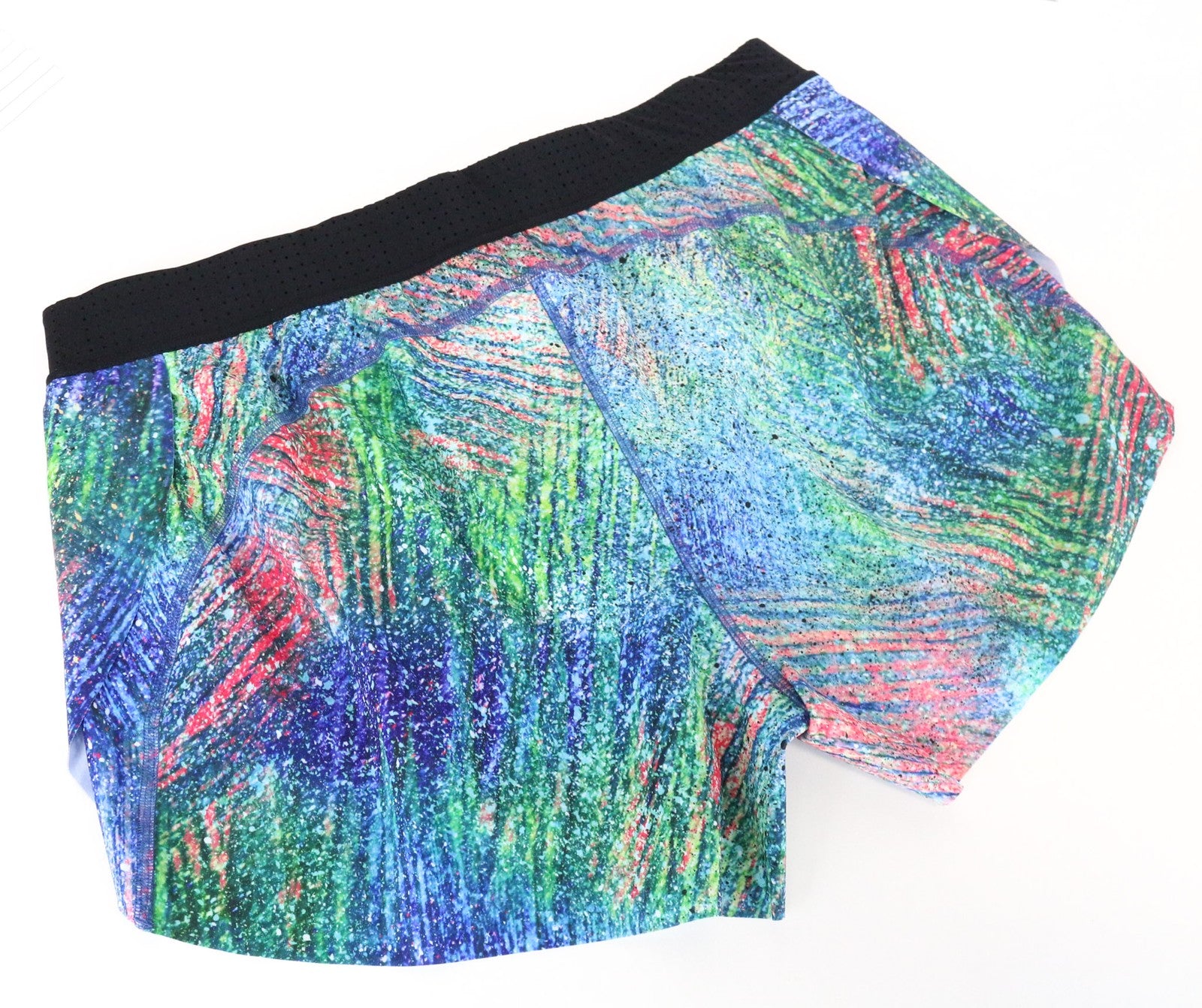 SWEATY BETTY Triple Jump Women's Blue XL Printed Sports Shorts Activewear