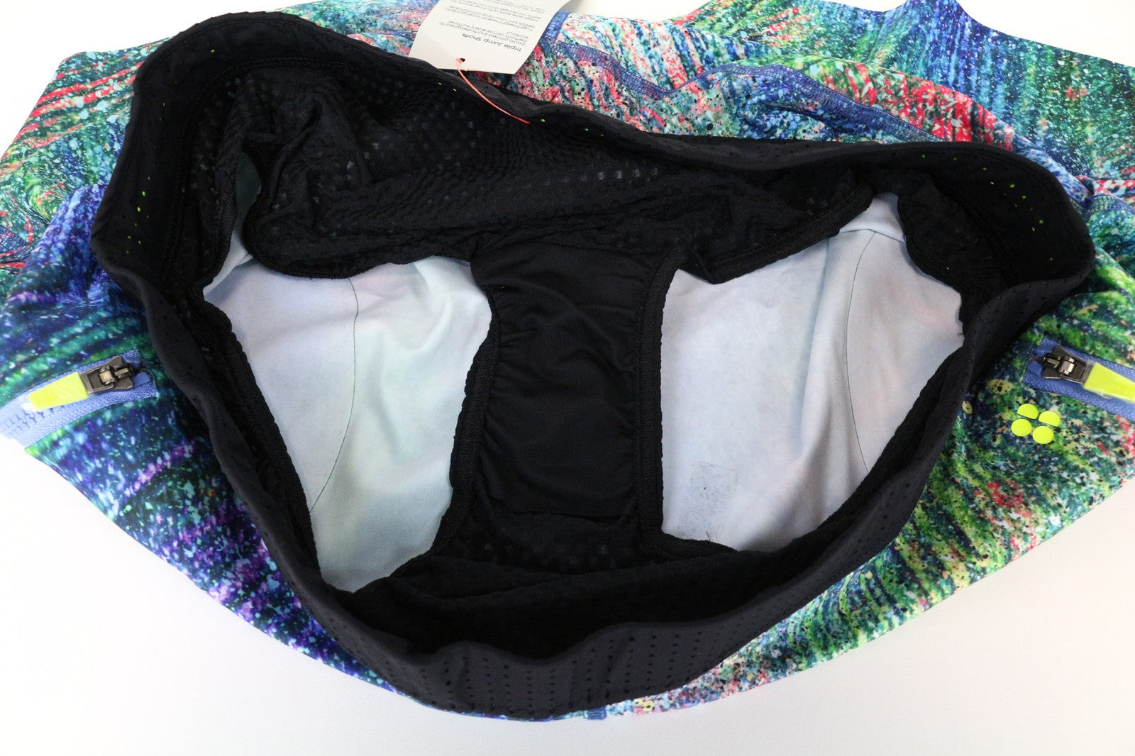 SWEATY BETTY Triple Jump Women's Blue XL Printed Sports Shorts Activewear