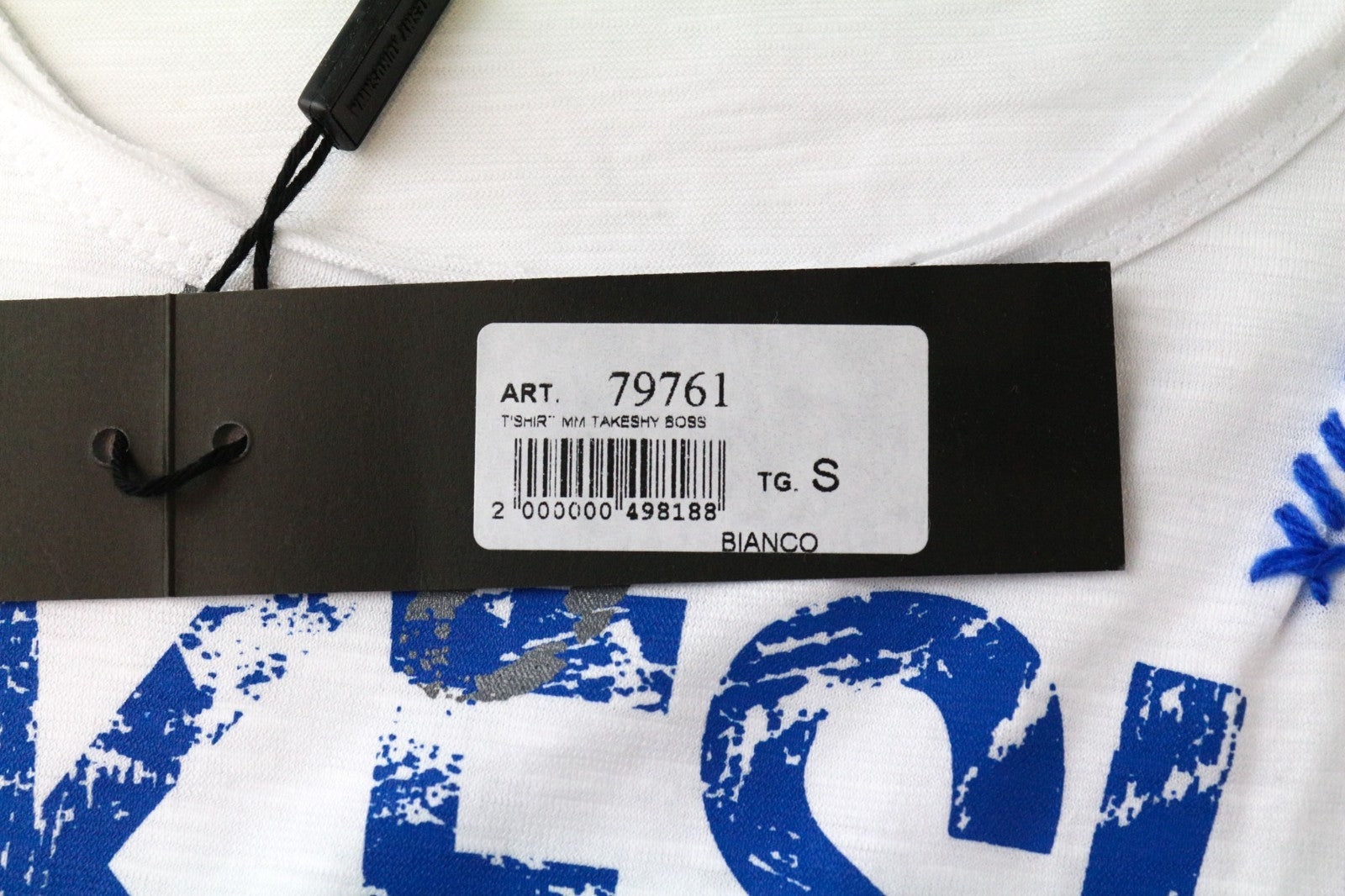 TAKESHY KUROSAWA Men's T-Shirt S White Pure Cotton Logo Casual Short Sleeve