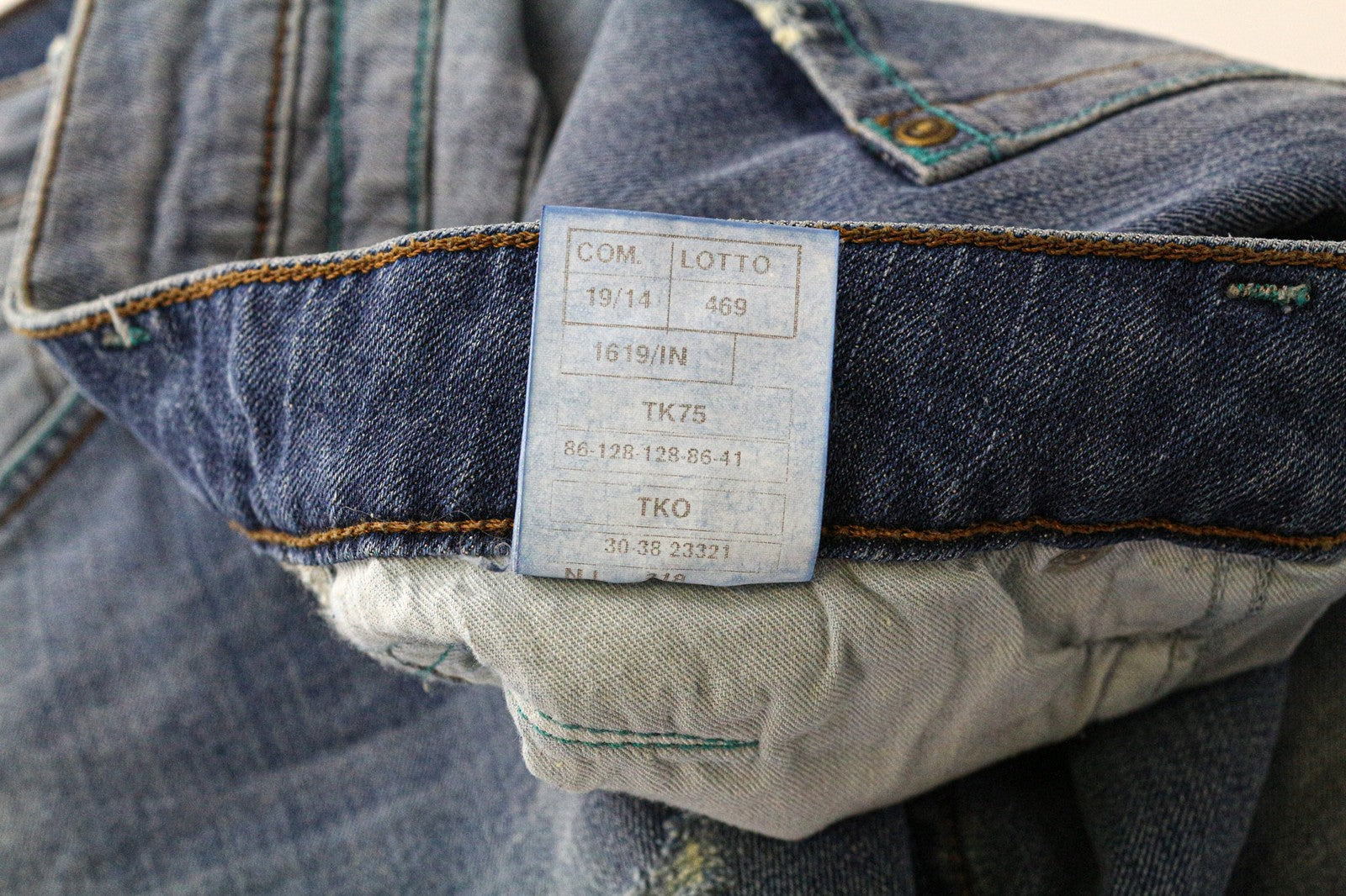 TAKESHY KUROSAWA Men's Jeans W34 Slim Blue Washed Stretch Cotton Casual