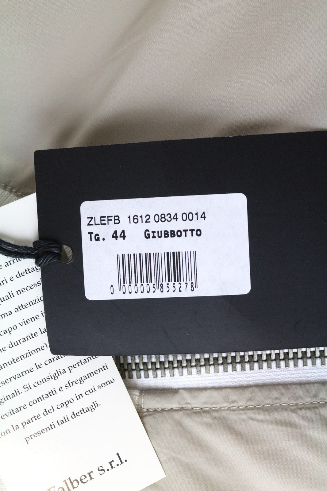 RICHMOND Men's Jacket 44 Beige Lightweight Casual Zip Long Sleeve