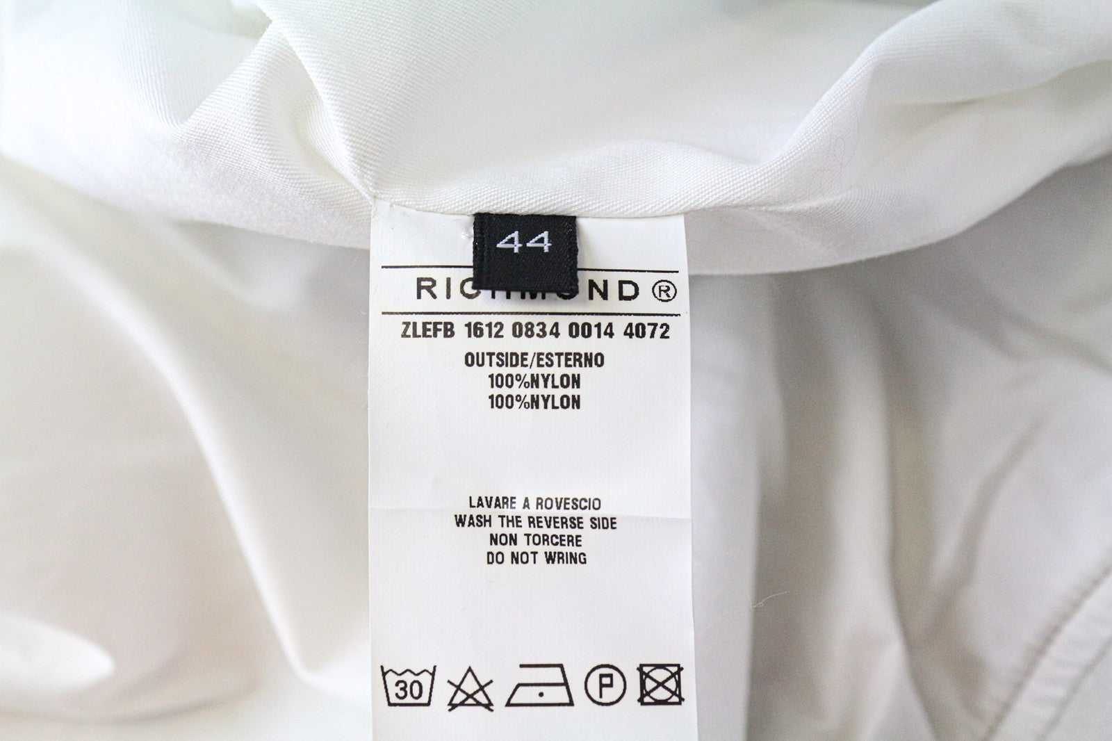 RICHMOND Men's Jacket 44 Beige Lightweight Casual Zip Long Sleeve