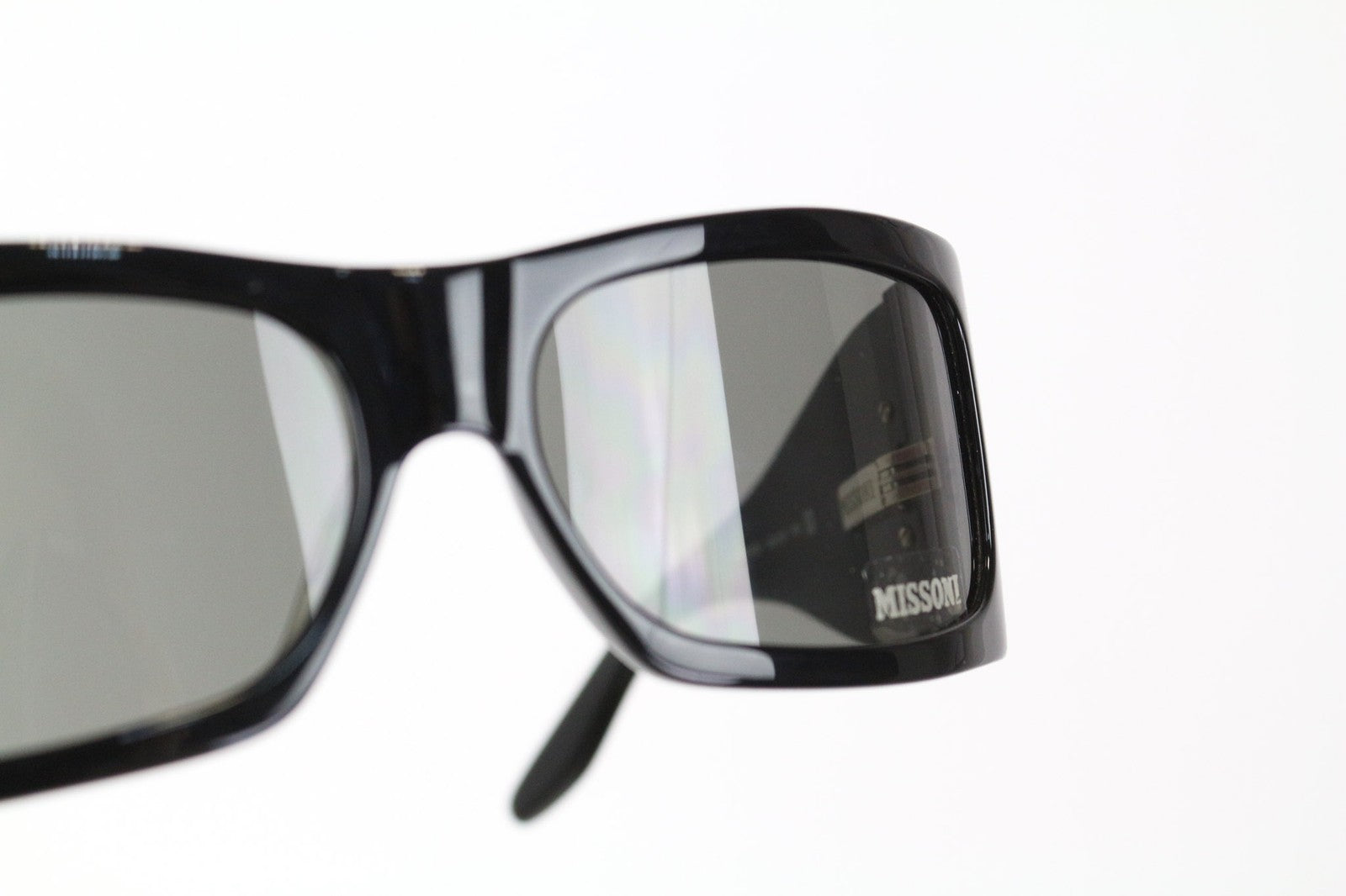 MISSONI Women's Oversized Black Sunglasses OS Tinted Logo Detailed