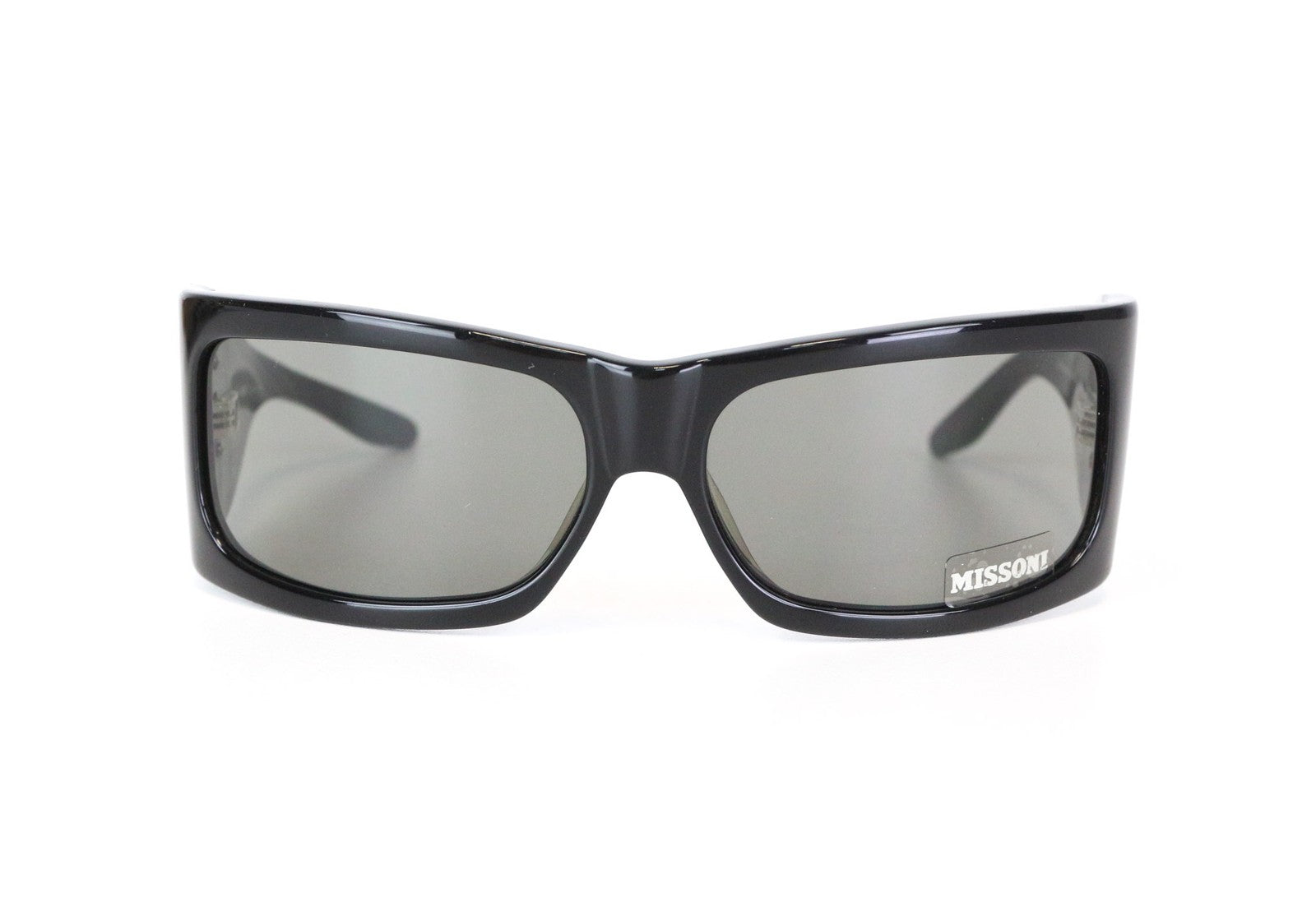 MISSONI Women's Oversized Black Sunglasses OS Tinted Logo Detailed