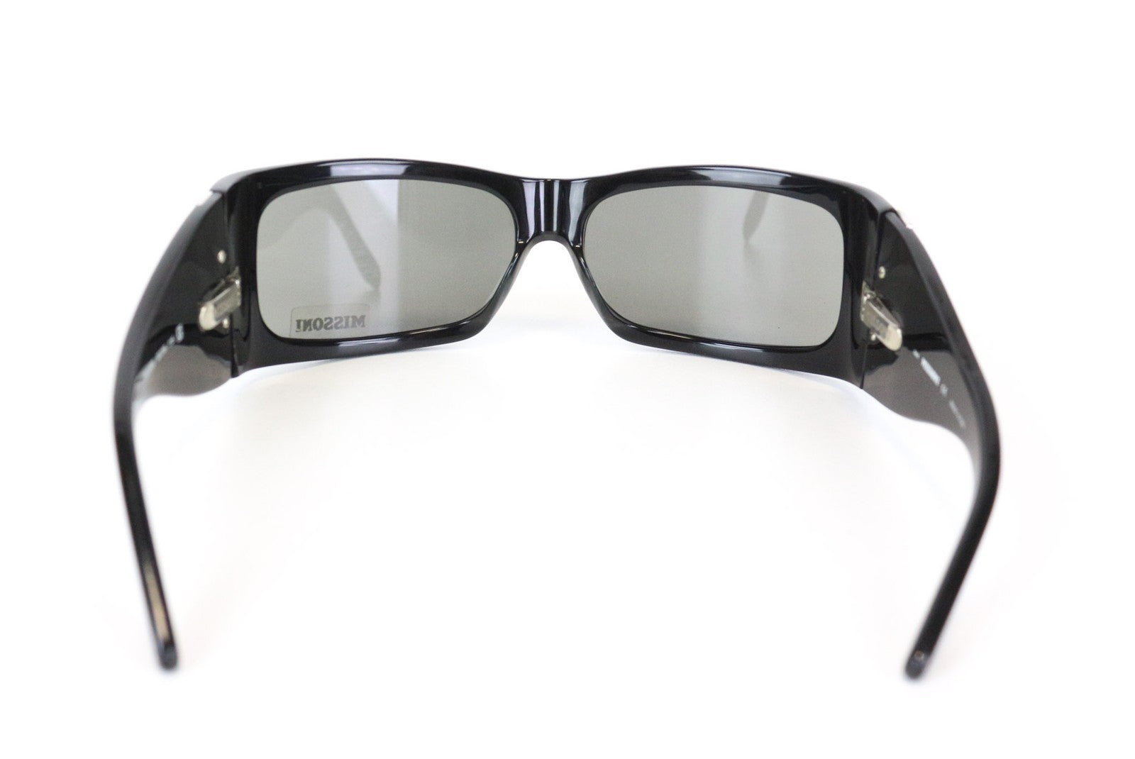 MISSONI Women's Oversized Black Sunglasses OS Tinted Logo Detailed