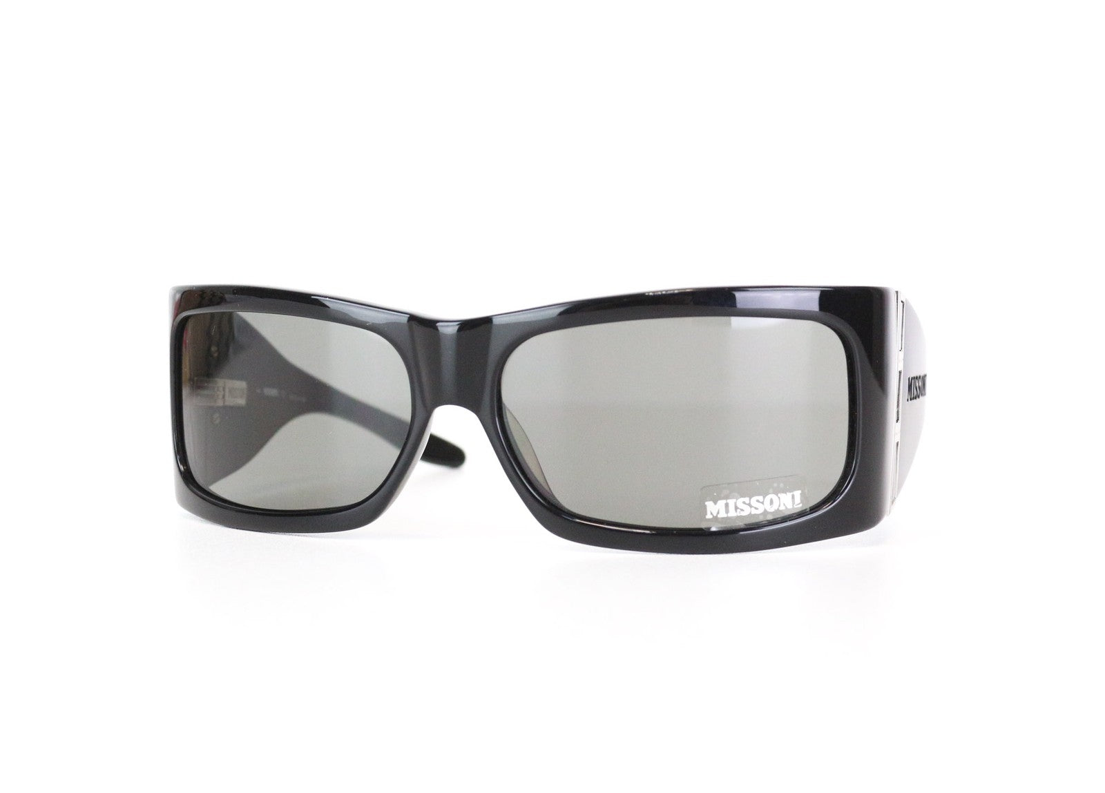 MISSONI Women's Oversized Black Sunglasses OS Tinted Logo Detailed