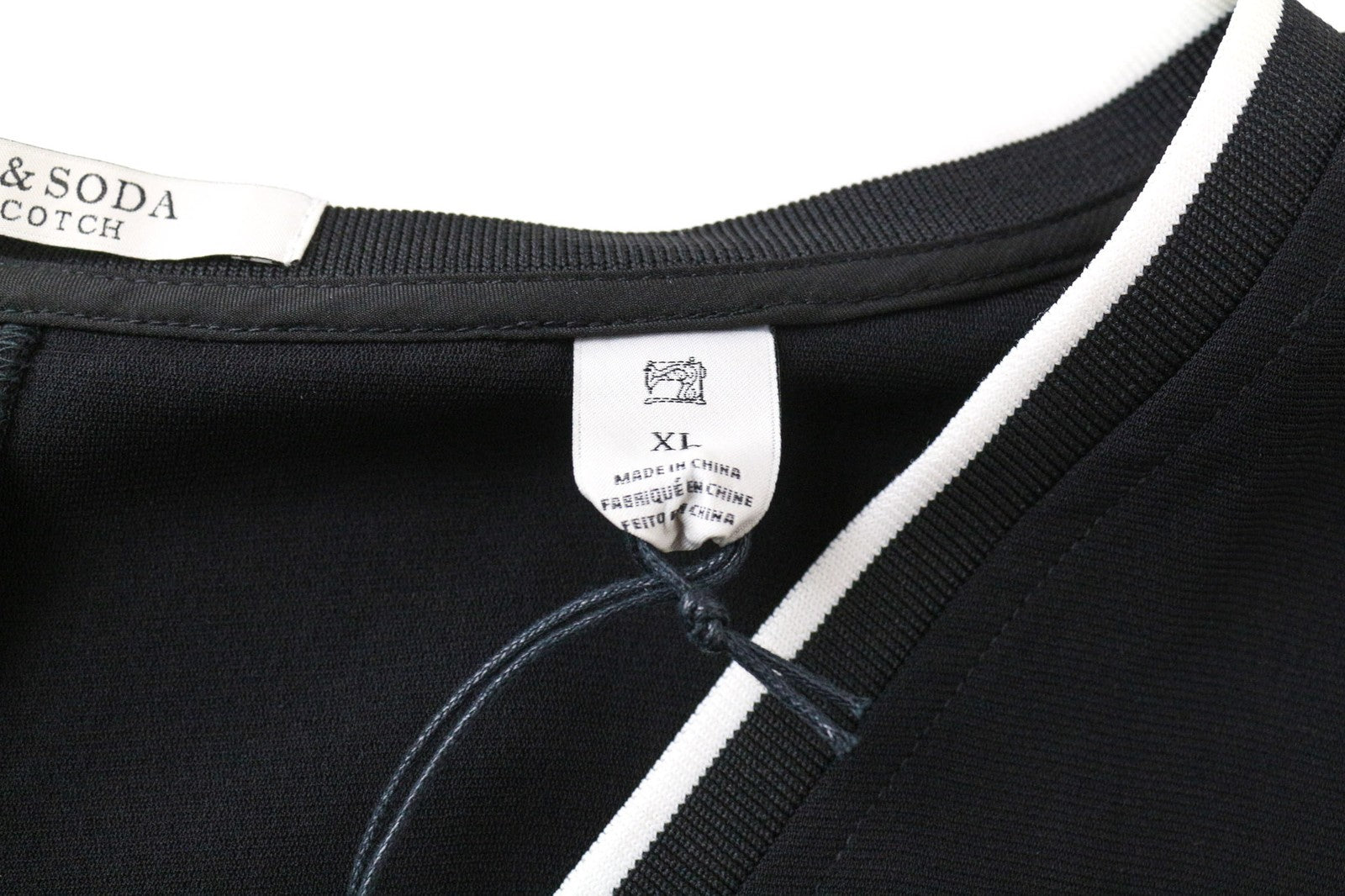 MAISON SCOTCH Women's Black XL Short Sleeve Elastic Waist V-Neck Dress