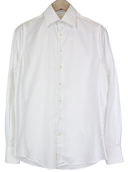 SUITSUPPLY Traveller Men's White Slim Shirt 38/15 Cotton Long Sleeve
