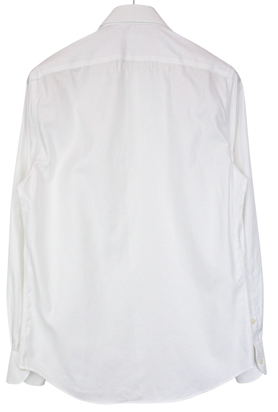 SUITSUPPLY Traveller Men's White Slim Shirt 38/15 Cotton Long Sleeve