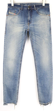 DIESEL Thommer 087AV Men's Slim W30/L32 Blue Stretch Cotton Washed Jeans