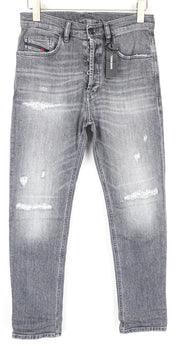 DIESEL D-Eetar 0890F Men's W28/L32 Grey Taper Fit Cotton Stretch Jeans