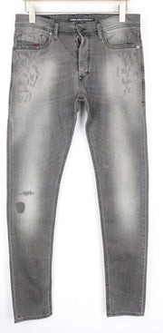DIESEL D.N.A. Tepphar 0674U Men's Slim W31/L34 Carrot Fit Grey Cotton Jeans