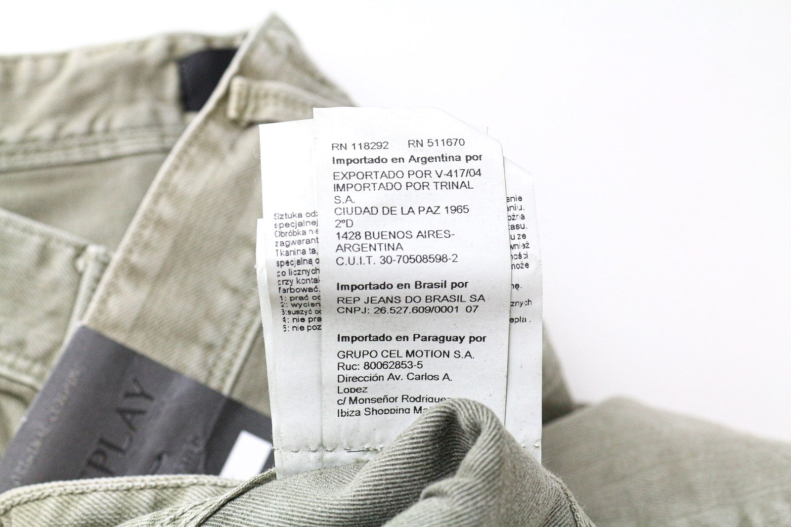 REPLAY Anbass Men's Light Brown Slim W30/L34 Cotton Stretch Plain Jeans