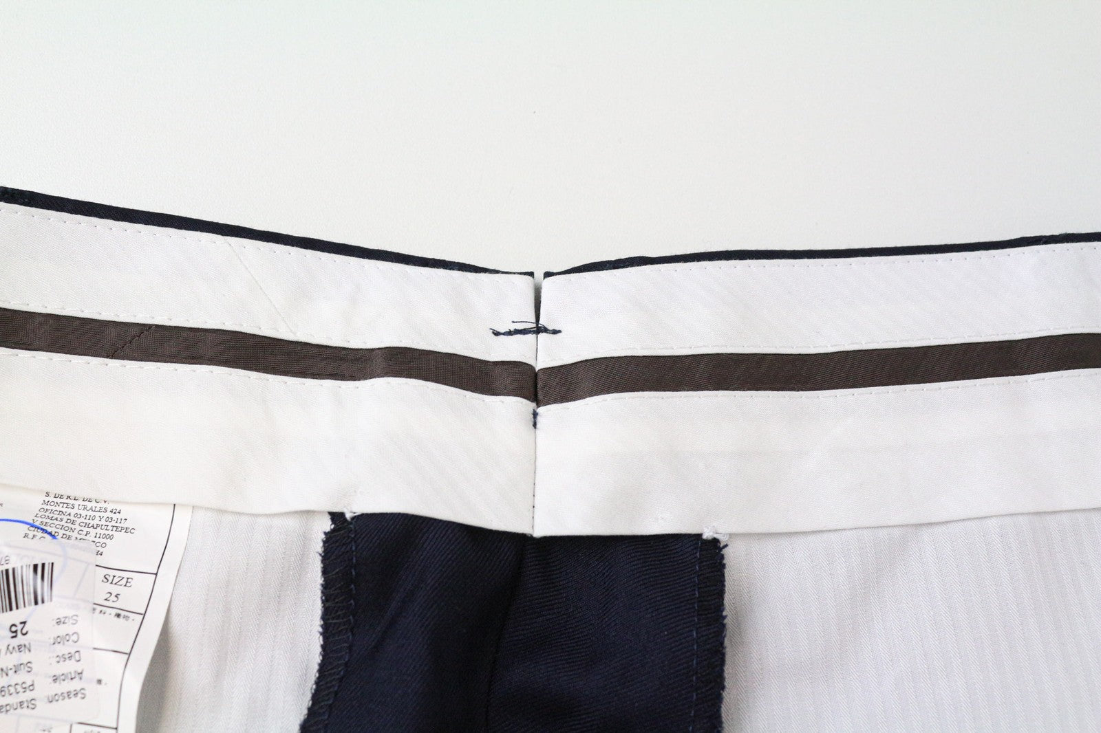 SUITSUPPLY Brescia Men's UK40S Navy Blue Pleated Pure Wool Lined Trousers