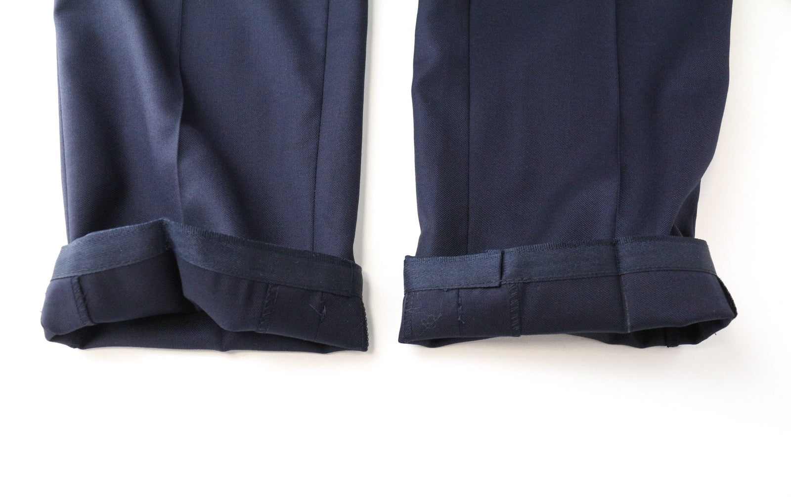 SUITSUPPLY Brescia Men's UK40S Navy Blue Pleated Pure Wool Lined Trousers