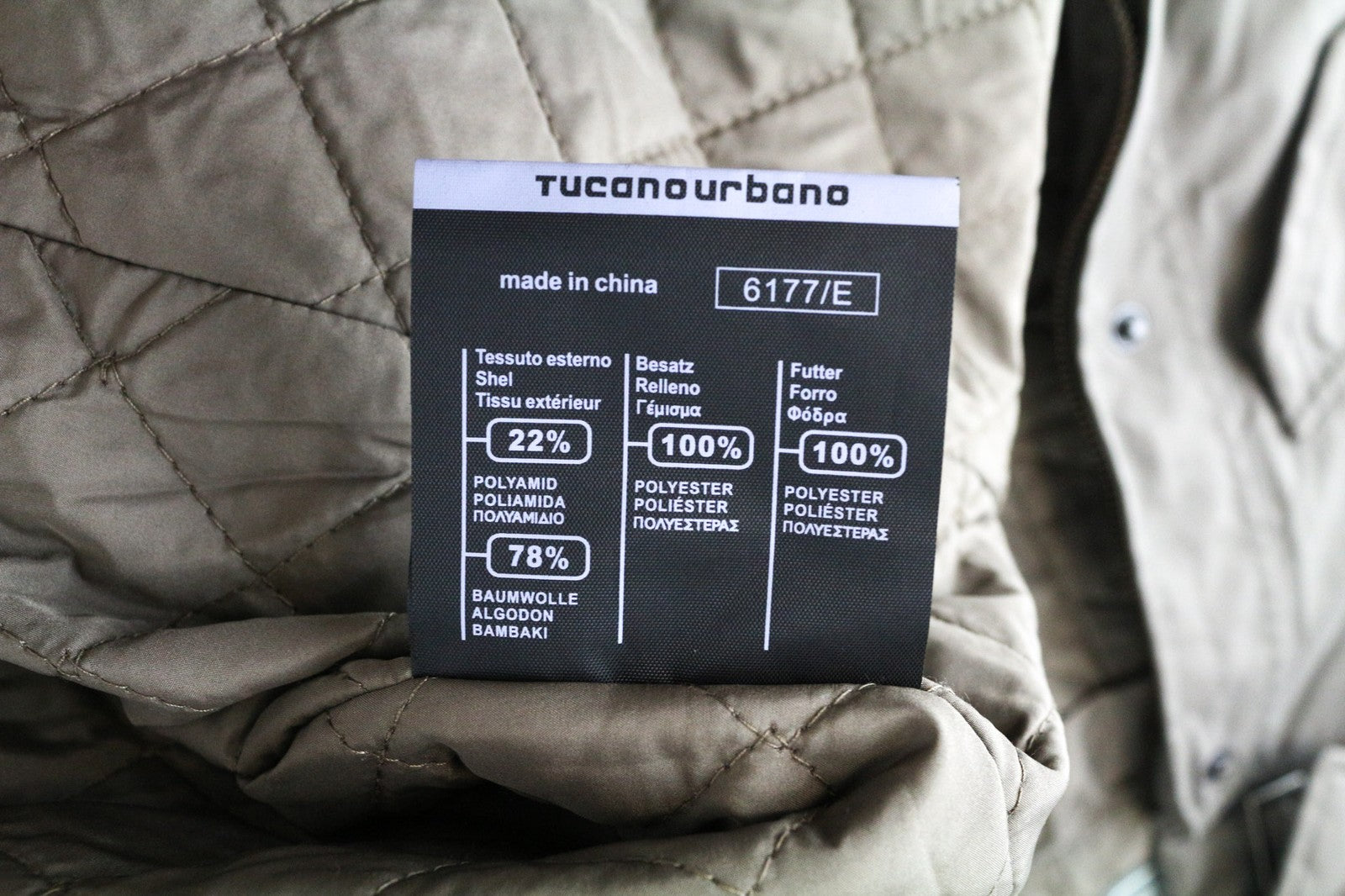 TUCANO URBANO Robin Men's XL Beige Brown Waterproof Cotton Blend Trench