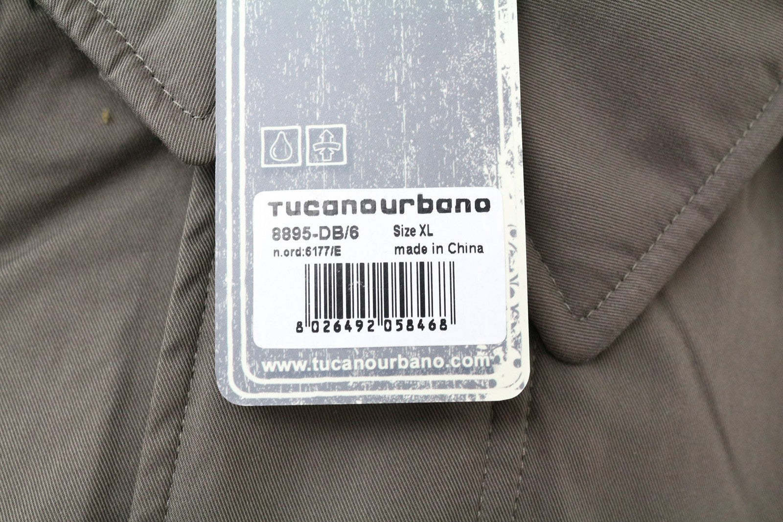 TUCANO URBANO Robin Men's XL Beige Brown Waterproof Cotton Blend Trench