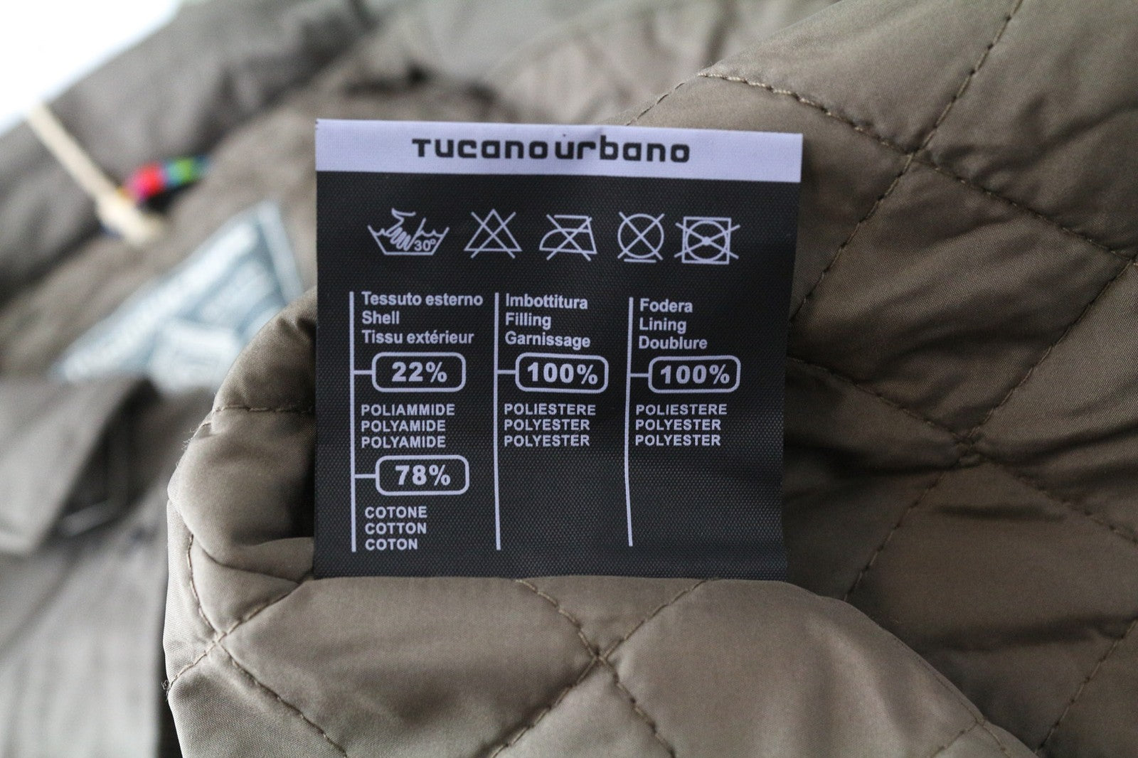 TUCANO URBANO Robin Men's XL Beige Brown Waterproof Cotton Blend Trench