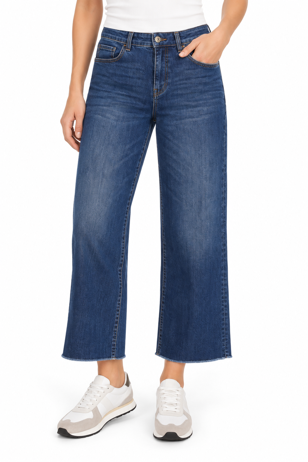 Jeans Tasche Con Risvolto