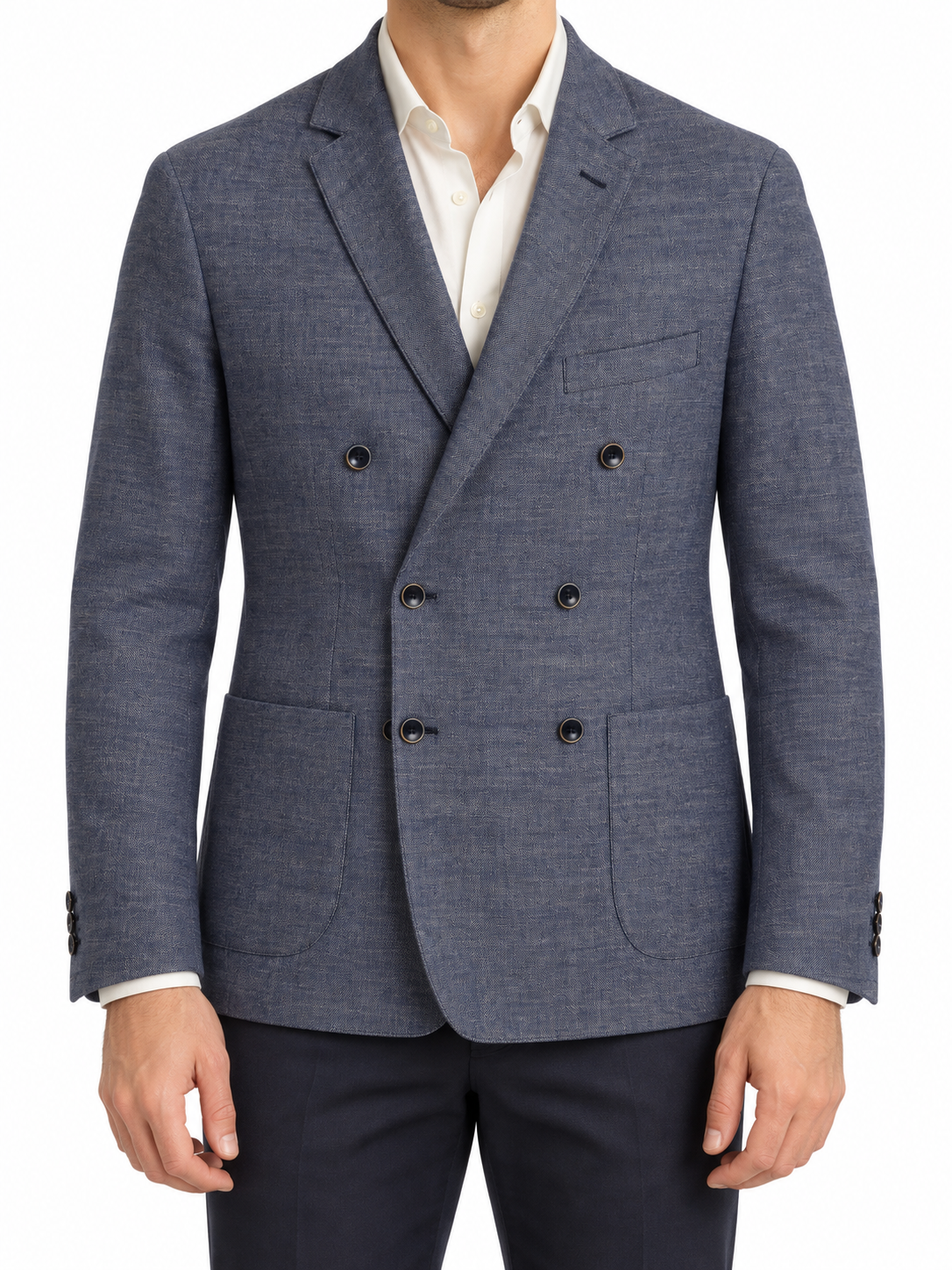 Blue Cotton Blazer