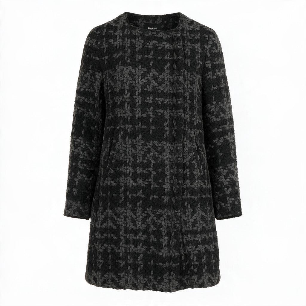 Black Polyester Coat