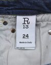Jeans Cuffed Boy Straight Dalston Selvedge Blue Stretch