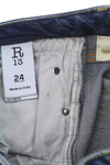 Jeans Cuffed Boy Straight Dalston Selvedge Blue Stretch