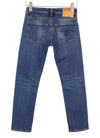 Jeans Cuffed Boy Straight Dalston Selvedge Blue Stretch