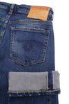 Jeans Cuffed Boy Straight Dalston Selvedge Blue Stretch