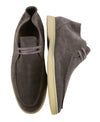 Grey Leather Desert Boots