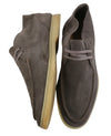 Grey Leather Desert Boots