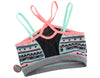 Multicolored Polyester Sports Bra