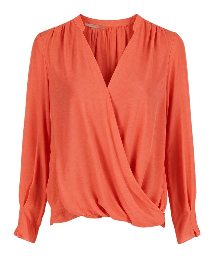 Orange Polyester Blouse