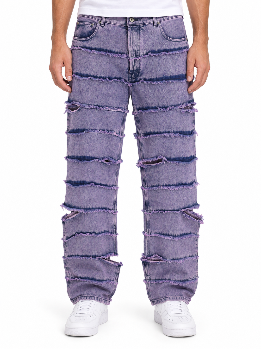Jeans Punk Striped Straight