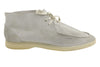 Grey Leather Desert Boots